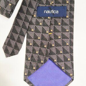 Elegant Gray NAUTICA Neck Tie - 100% Silk